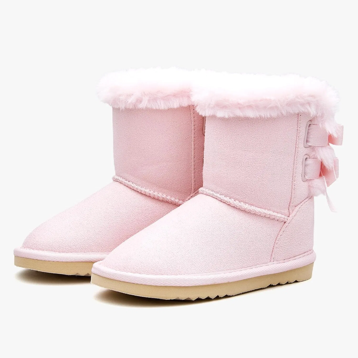 Детские зимние сапоги для девочек с мехом EasyStar, Pink — фото 3