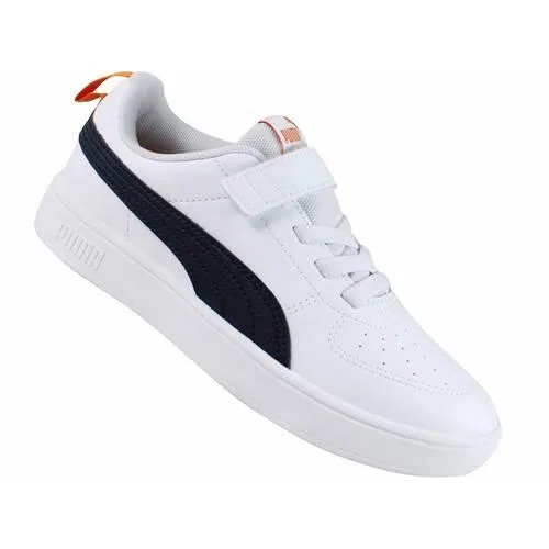 Детские кожаные кроссовки Puma Rickie AC PS, Цвет: Weiss — фото 2