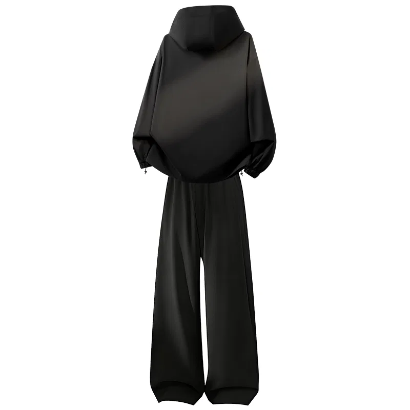 Детский комплект из куртки и брюк с капюшоном, ветрозащитный, Windbreaker Jacket & Pants Sets WARRIOR, Black — фото 4