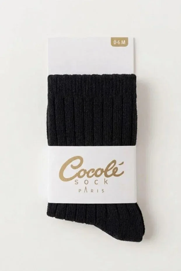 Детские колготки для девочек с рисунком Cocole Socks, Black