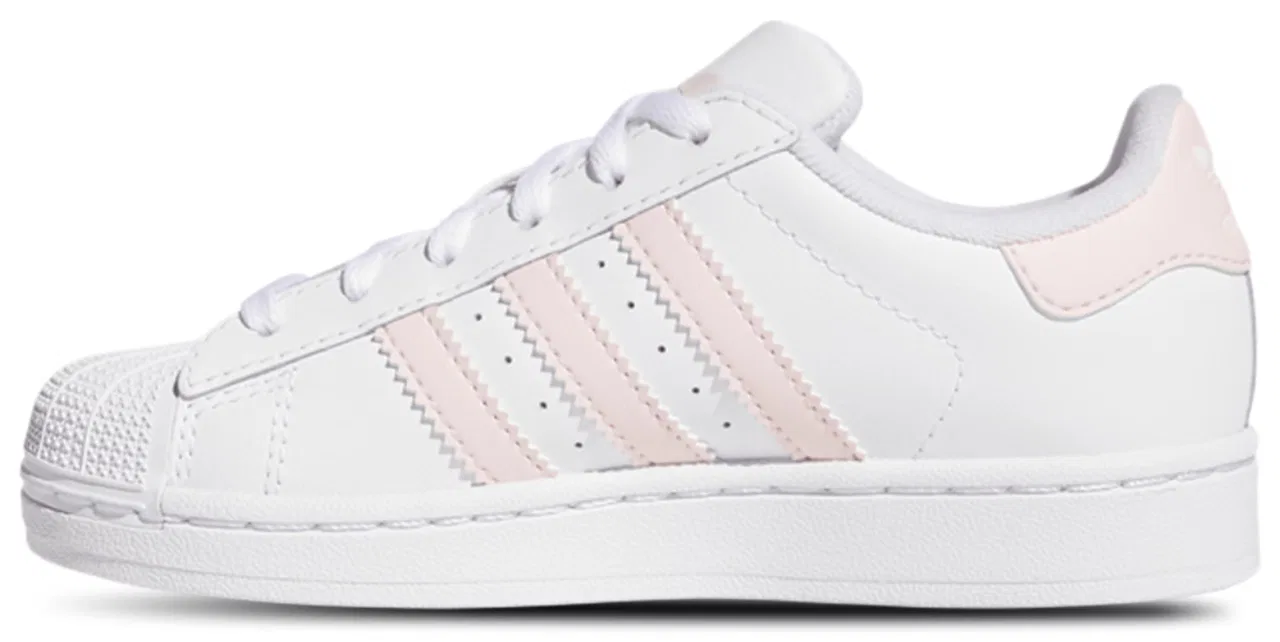 Кроссовки для мальчиков Superstar Adidas, цвет Ftwr White/Sandy Pink/Ftwr White — фото 2