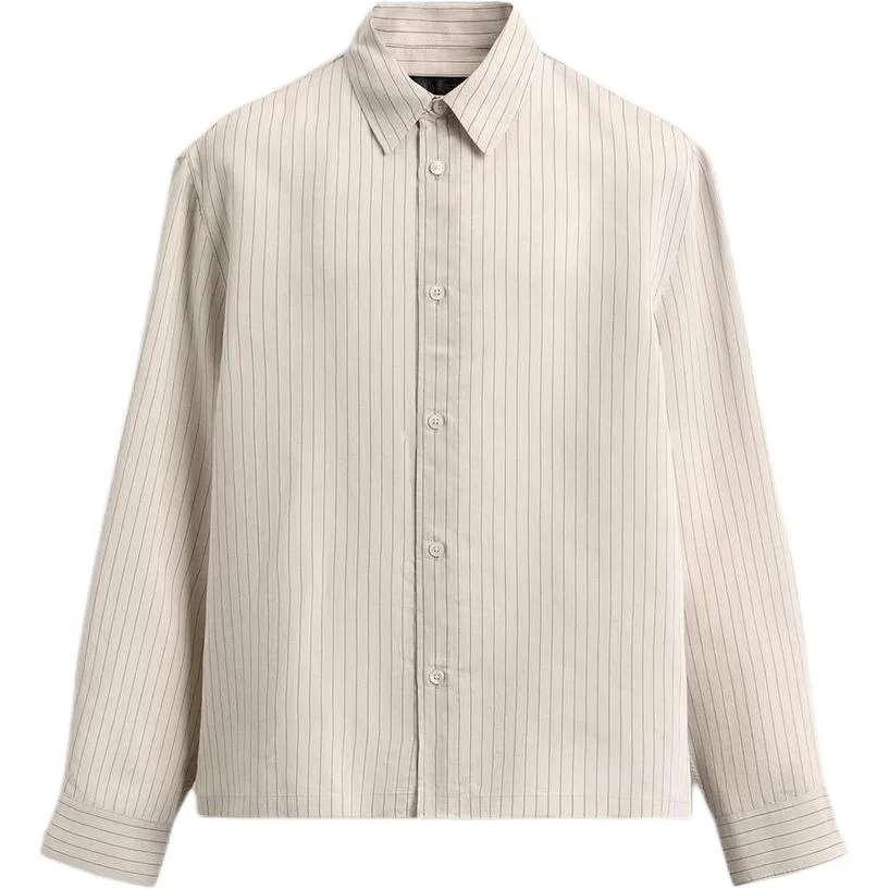 Мужская рубашка с воротником Beige/Black ZARA