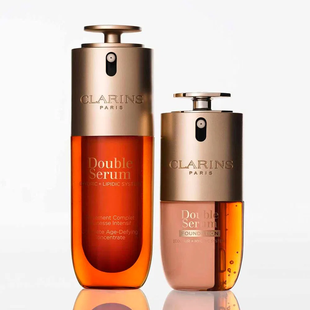 Тональная основа-сыворотка 30 мл с эффектом лифтинга Double Serum Foundation Clarins, M5C — фото 3