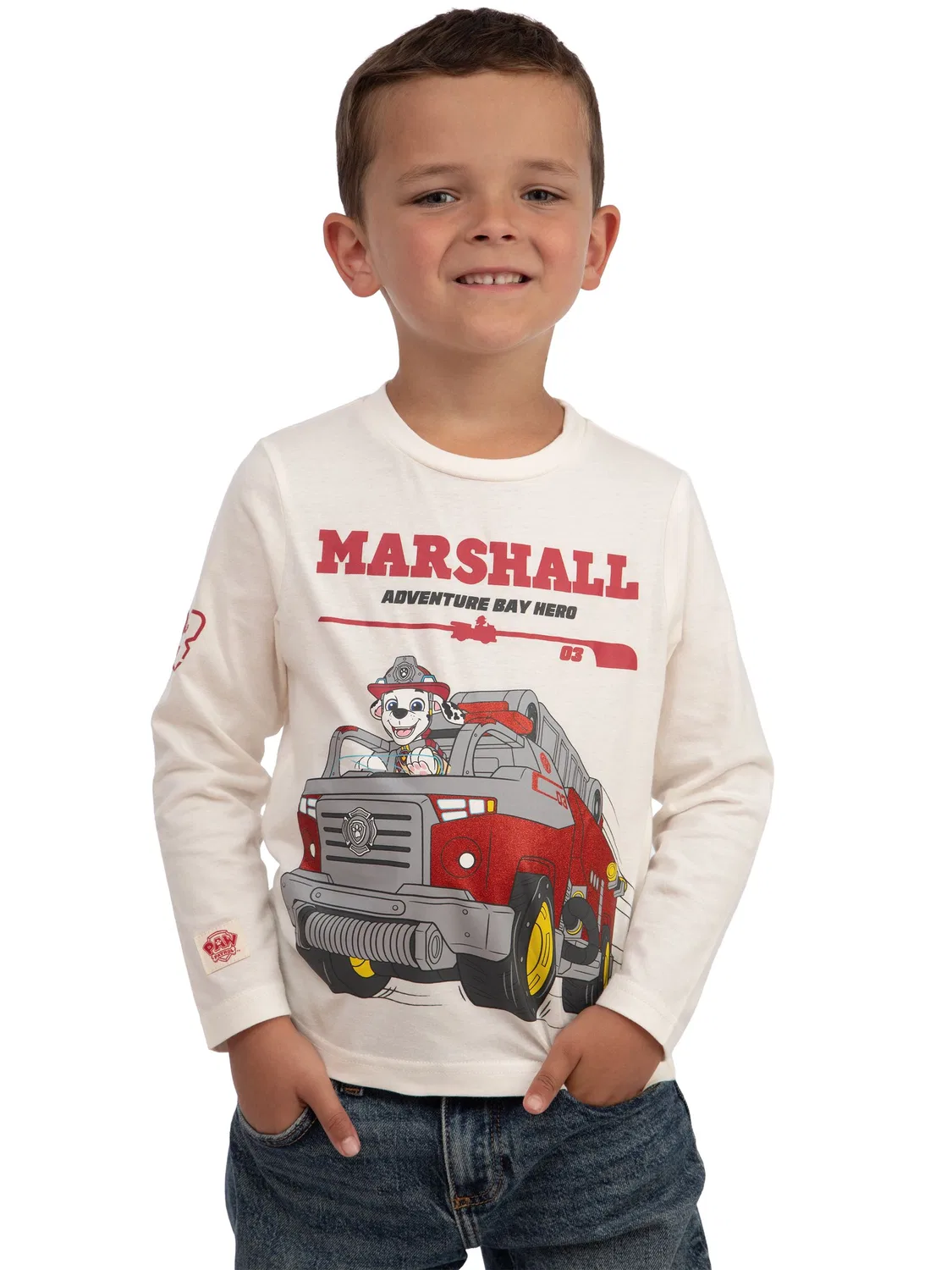 Футболка с длинным рукавом PAW Patrol Маршалл Character, кремовый — фото 4
