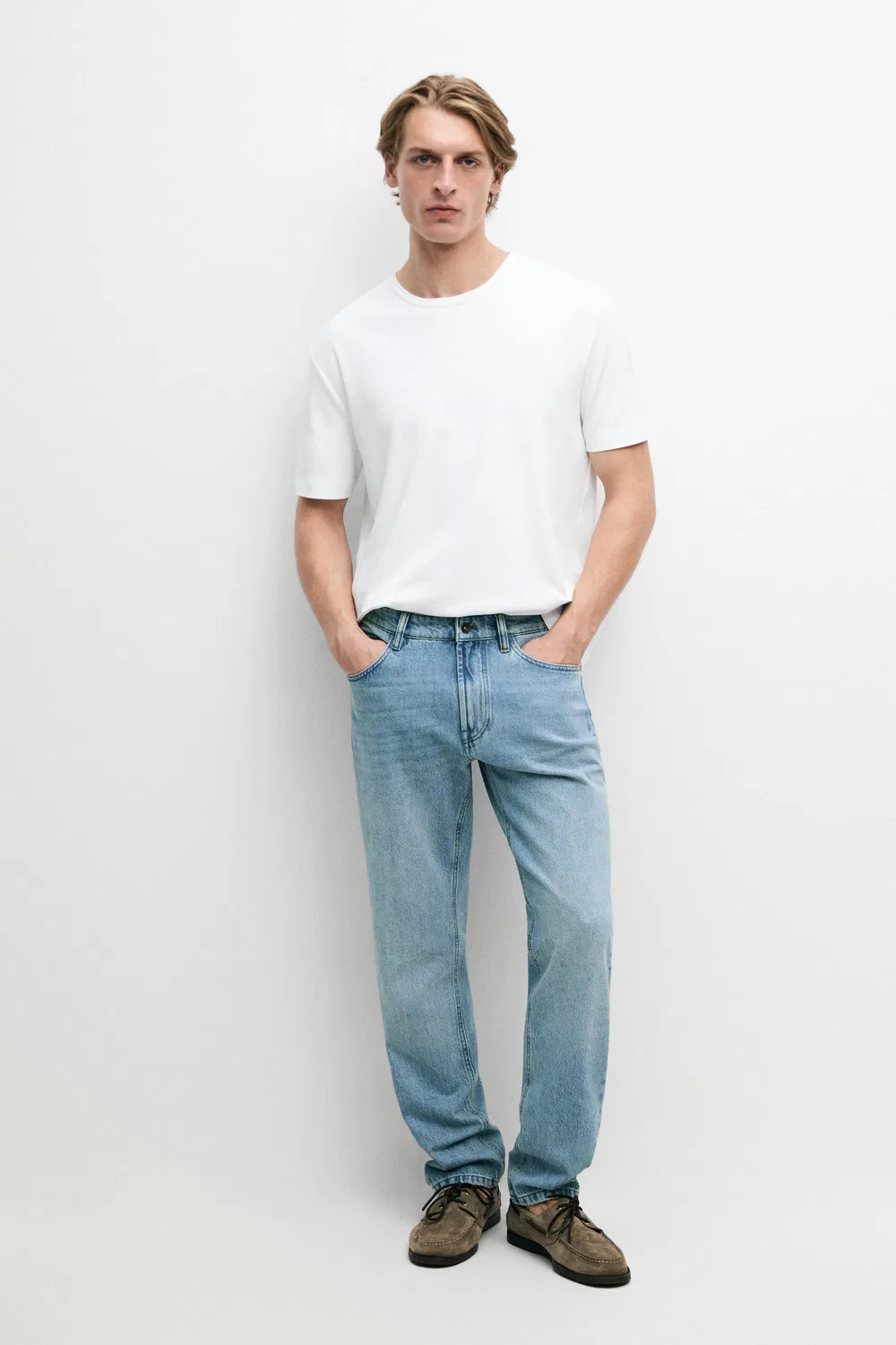 Футболка Massimo Dutti, хлопковая, белая