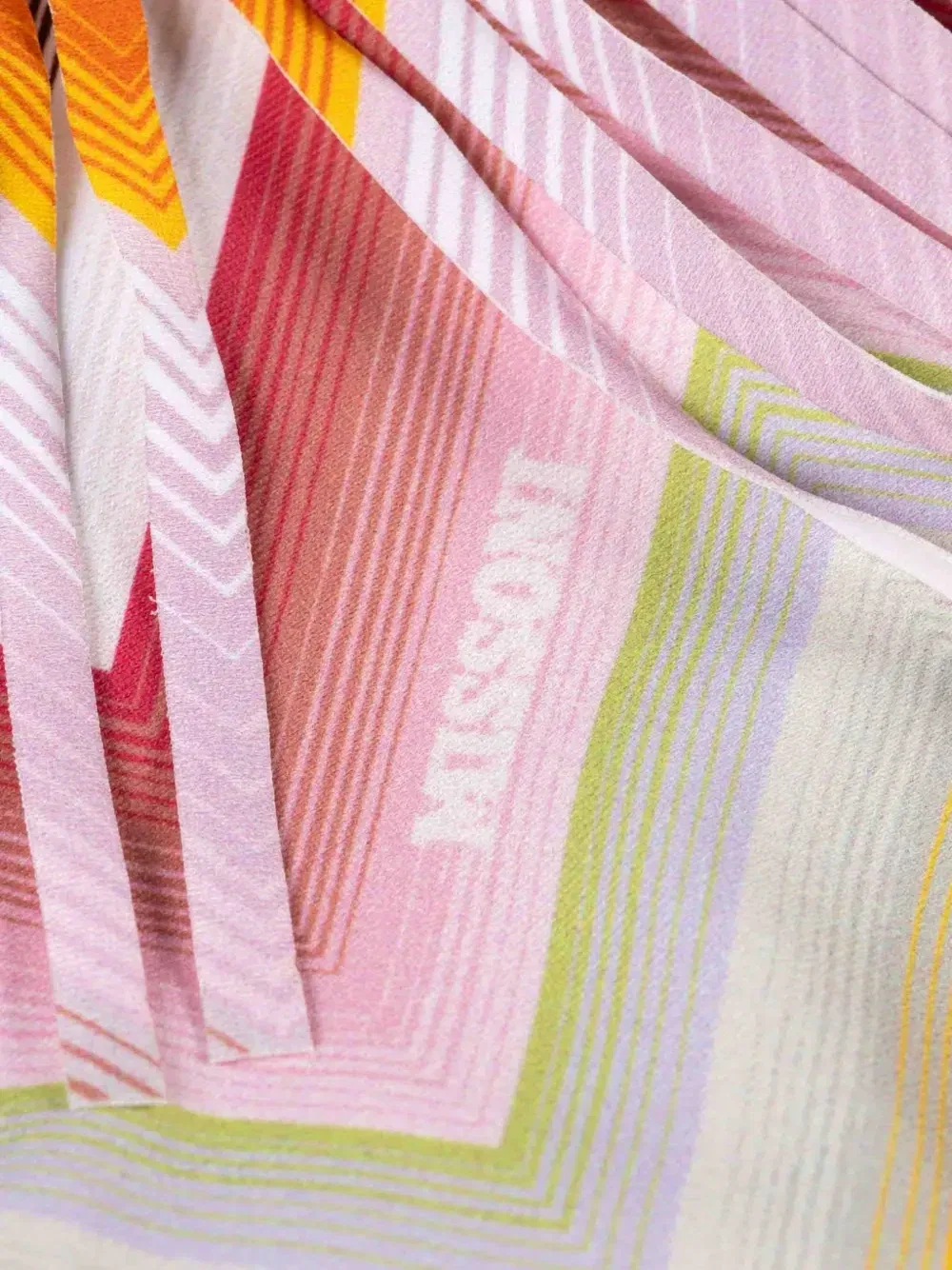 Бикини с бахромой и принтом «зигзаг» Missoni Kids, розовый — фото 2