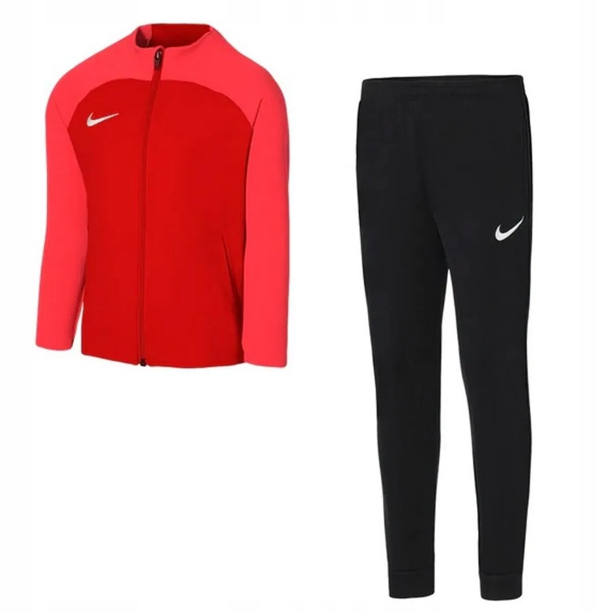 Детский спортивный костюм с длинным рукавом Academy Nike, Schwarz / Rot