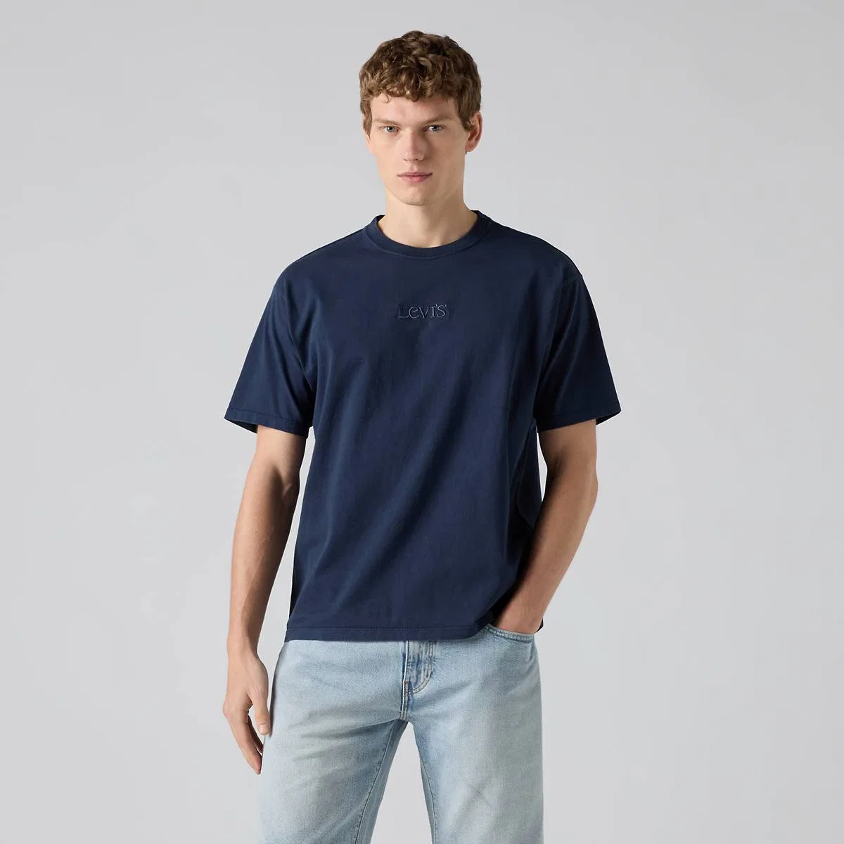 Винтажная футболка с графическим принтом Levi's, Logo Nightfall Navy - Blue — фото 3