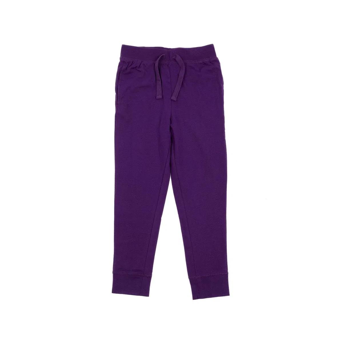 Детские хлопковые джоггеры для девочек с эластичным поясом LEVERET, Dark Purple