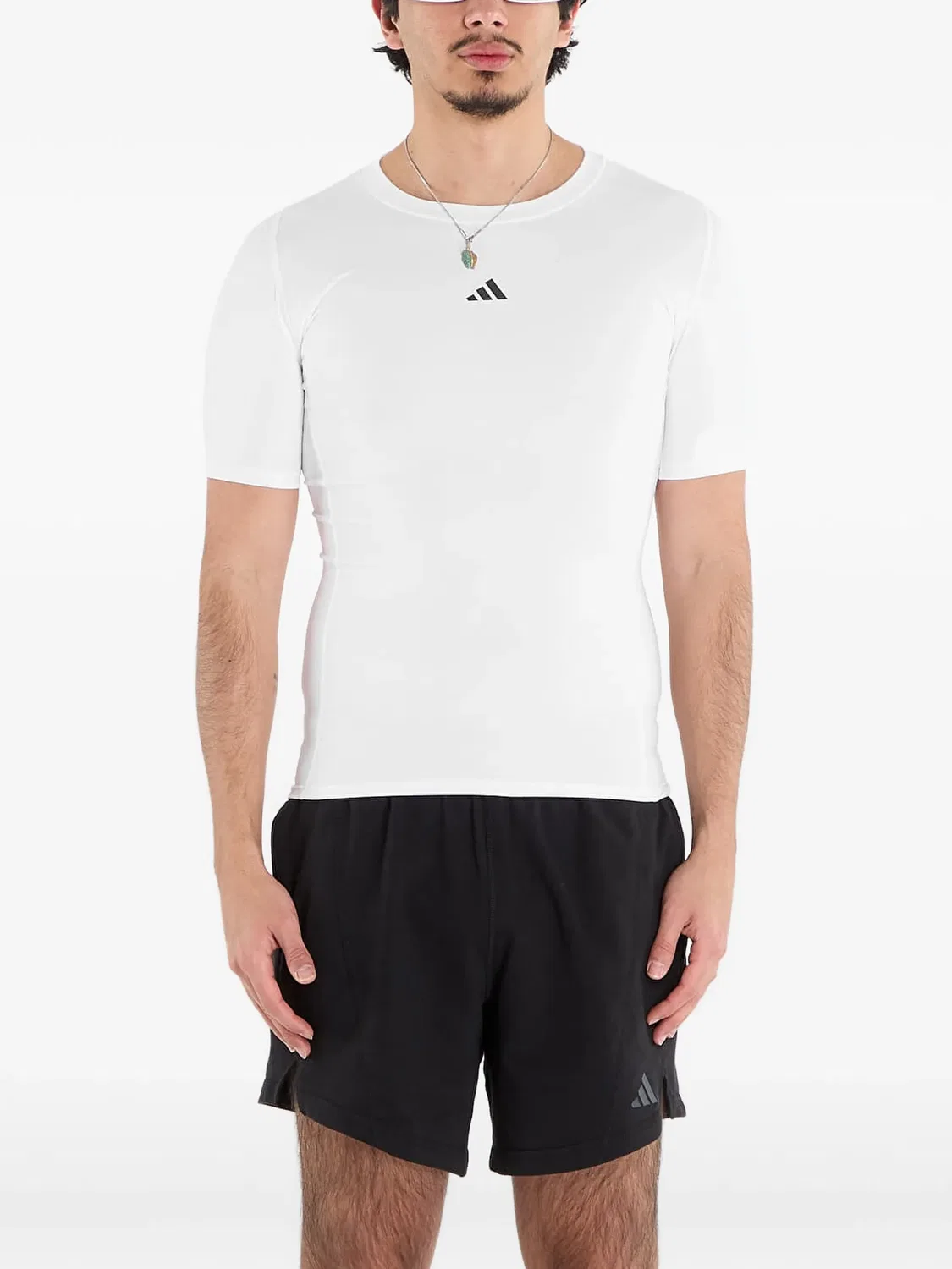 Компрессионная футболка Techfit Adidas, белый