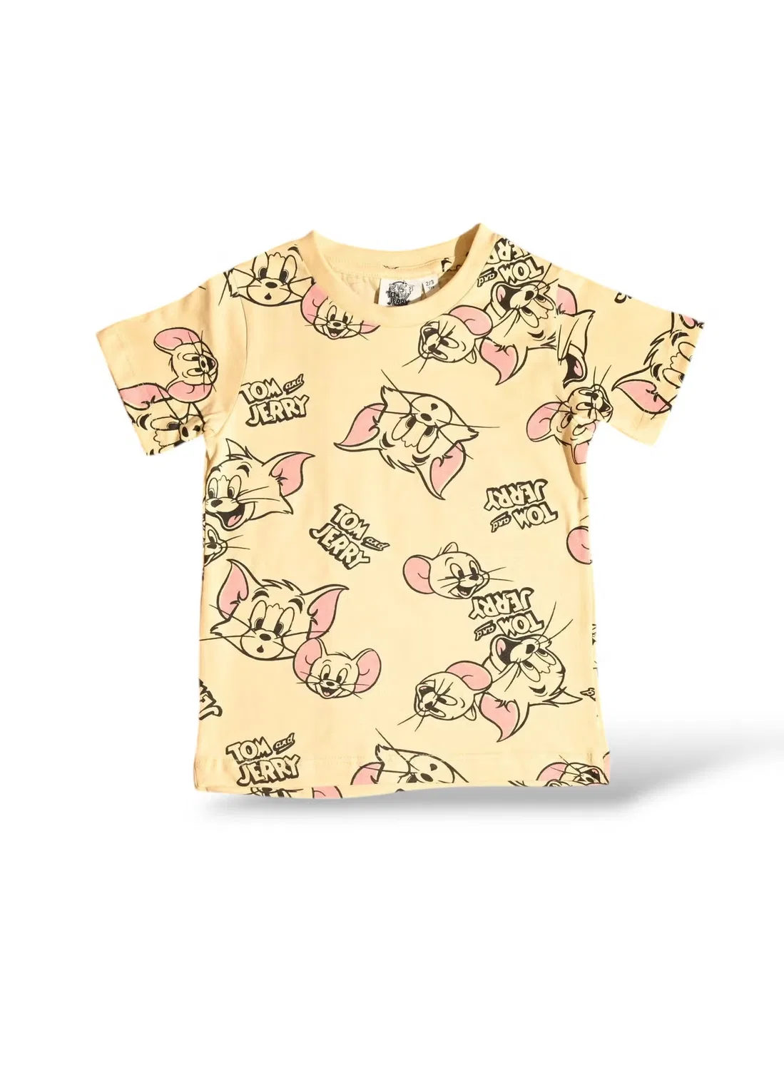 Пижамный комплект с коротким рукавом с принтом Tom And Jerry, желтый — фото 2