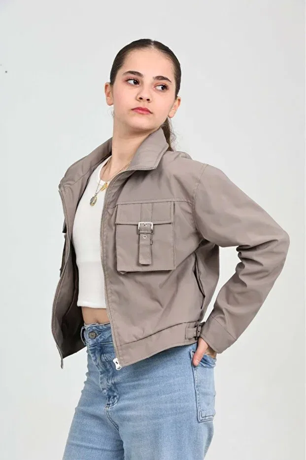Детская куртка для девочек с длинным рукавом Asortix, Beige