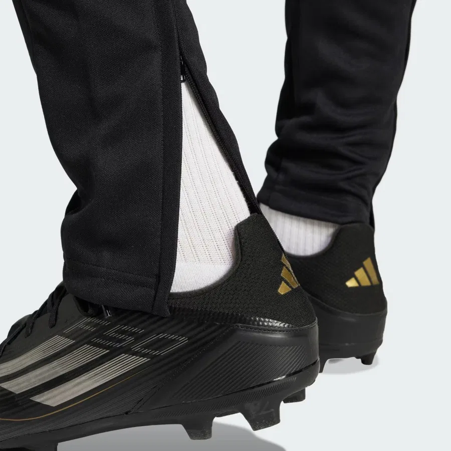 Спортивные штаны-треники из футера с принтом adidas, Черно-белый — фото 4