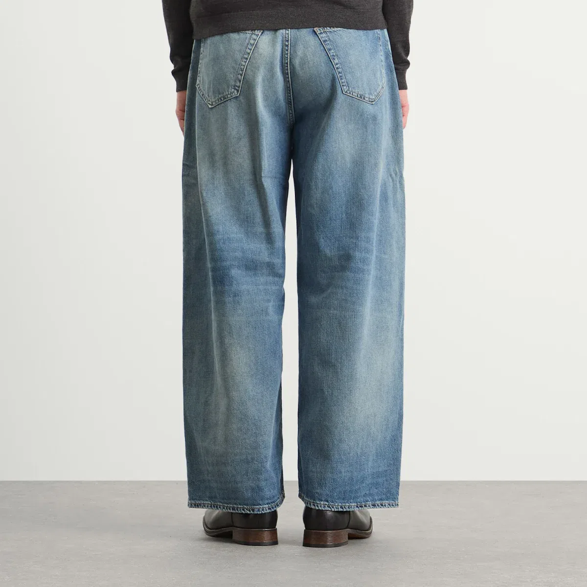 Джинсы свободного кроя 2023 Daybreak Wash Wide Leg Jeans Acne Studios, Mid Blue — фото 3