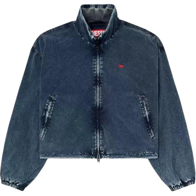 Женская джинсовая куртка прямого кроя DIESEL, Dark Blue/Red