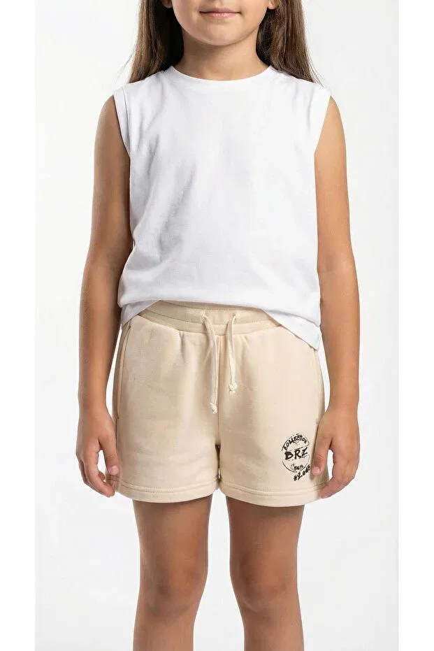 Детские шорты для девочек хлопковые Brz Kids, Beige