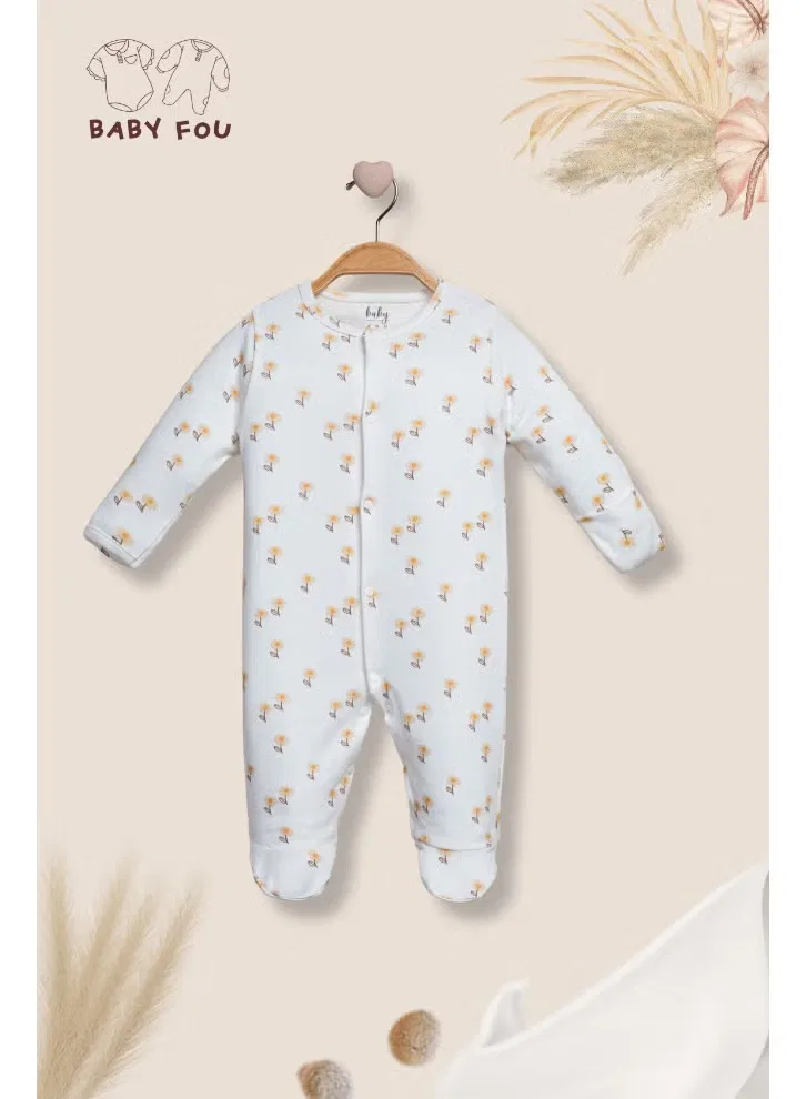 Боди-комбинезон с принтом ромашек Baby Fou