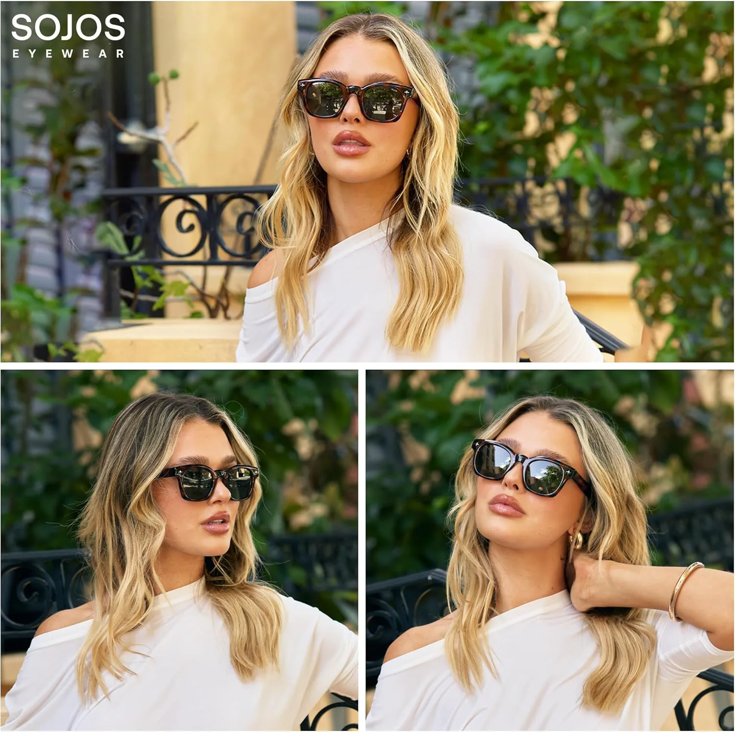 

Солнцезащитные очки SOJOS Retro Polarized Square для мужчин и женщин, солнцезащитные очки Pantos Shades UV400, оправа TR90, модель SJ2651, Tortoise/Green