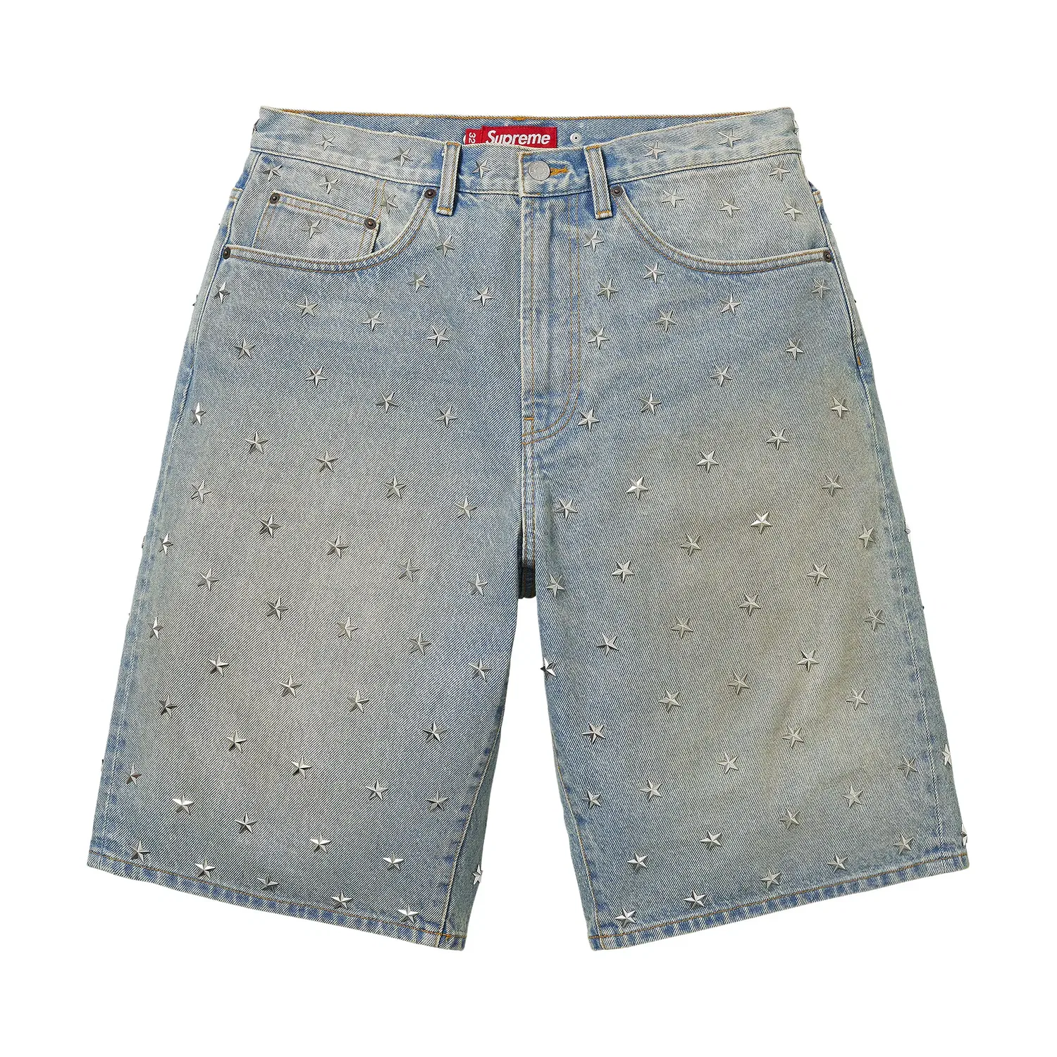 Джинсовые шорты Supreme Stars Studded Baggy Denim Short, синий