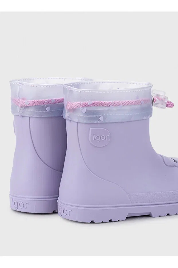 Детские сапоги для девочек резиновые Lilac baby rain boots mendi gato Igor, Lilac — фото 3