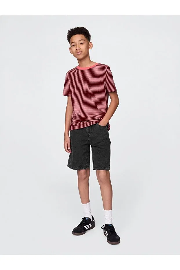 Детские шорты для мальчиков джинсовые свободного кроя Gap, Black-000