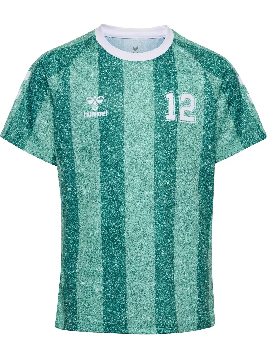 Спортивная футболка Hummel Performance Shirt 'Schimmer' зеленого и светло-зеленого цвета