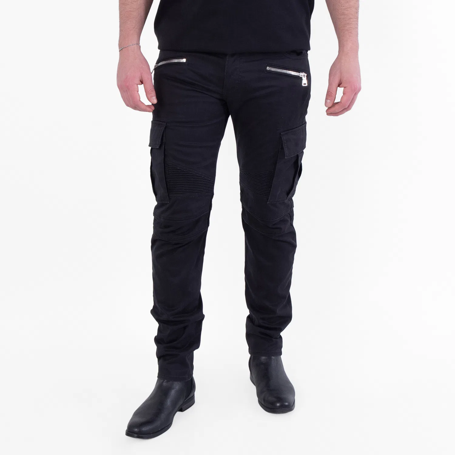 Джинсы карго с тисненым логотипом B Balmain, Black Delave