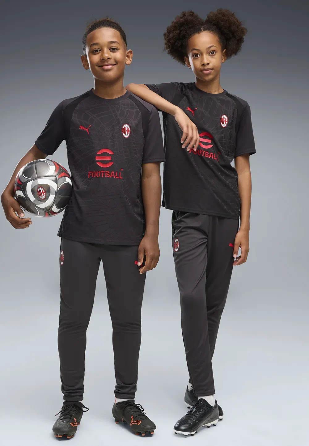 Ac milan slim trainingstrikot унисекс - клубная одежда Puma, Flat Dark Gray