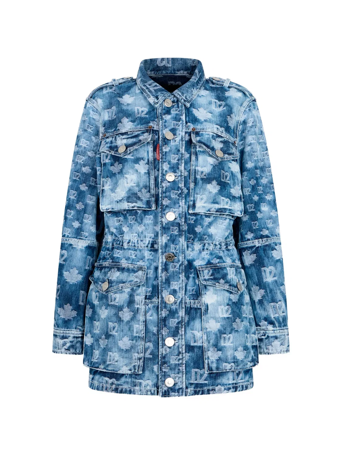 Джинсовая куртка с монограммой DSQUARED2, синий