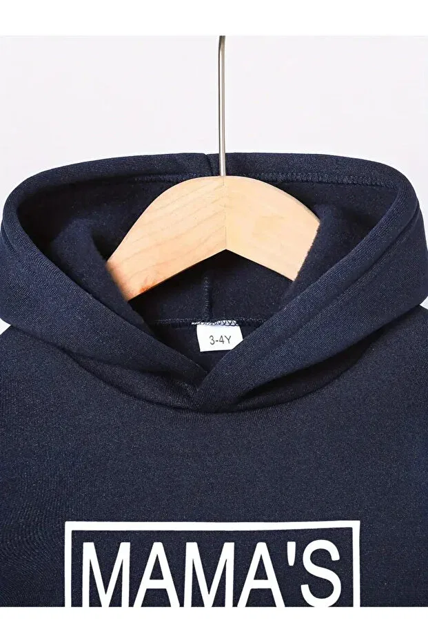 Детский спортивный костюм для девочек с принтом Mama'S Little Man Karatopak, Navy Blue — фото 3