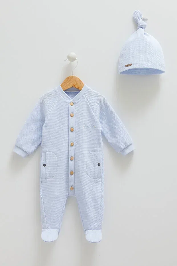Детский комбинезон для мальчиков хлопковый Basics Caramell, Blue