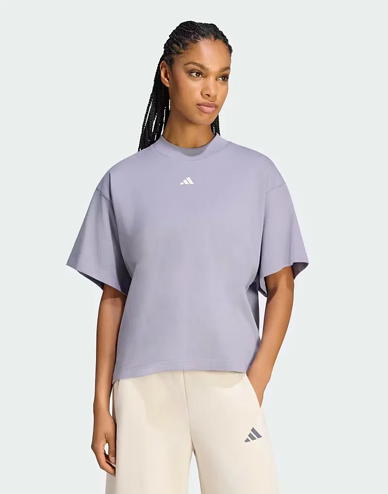 Футболка Adidas performance Studio 3-Stripes, серый — фото 2
