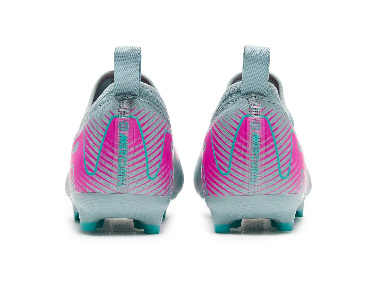 Детские кроссовки для мальчиков с принтом Jr. Mercurial Vapor 16 Academy NIKE, Ocean Cube Pink Blast — фото 2