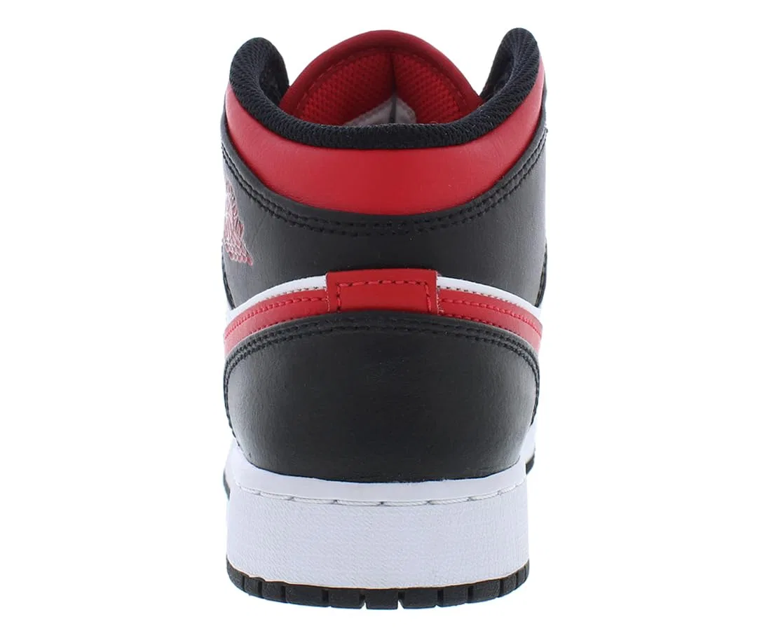 Детские кроссовки для мальчиков Air Jordan 1 Mid GS Jordan, Red — фото 3