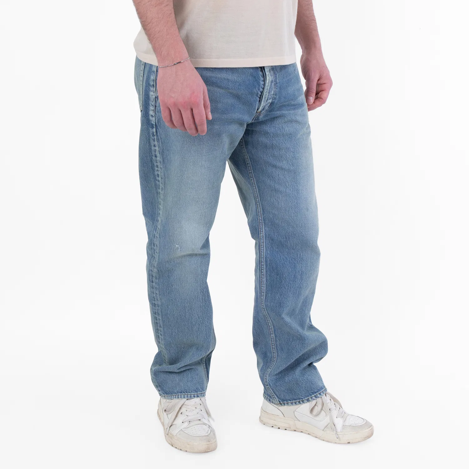 Джинсы свободного кроя Benjamin Blue Denim Baggy Jeans Saint Laurent, Benjamin Blue — фото 3