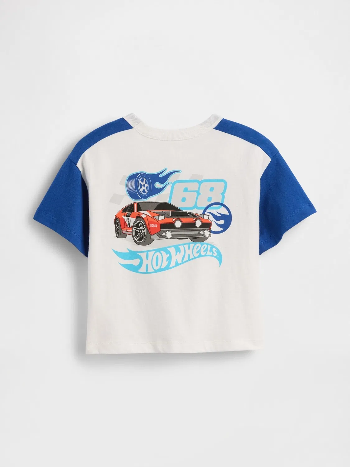 Футболка с графическим принтом Hot Wheels Gap, белый — фото 2