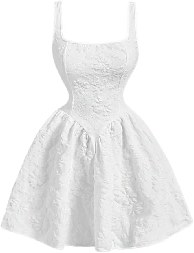 Женское элегантное платье миди с запахом Fit and Flared, White