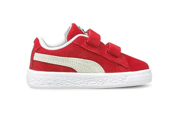 Детские кроссовки из замши с моделью Suede Classic 21 AC Infant PUMA, High Risk Red White — фото 3