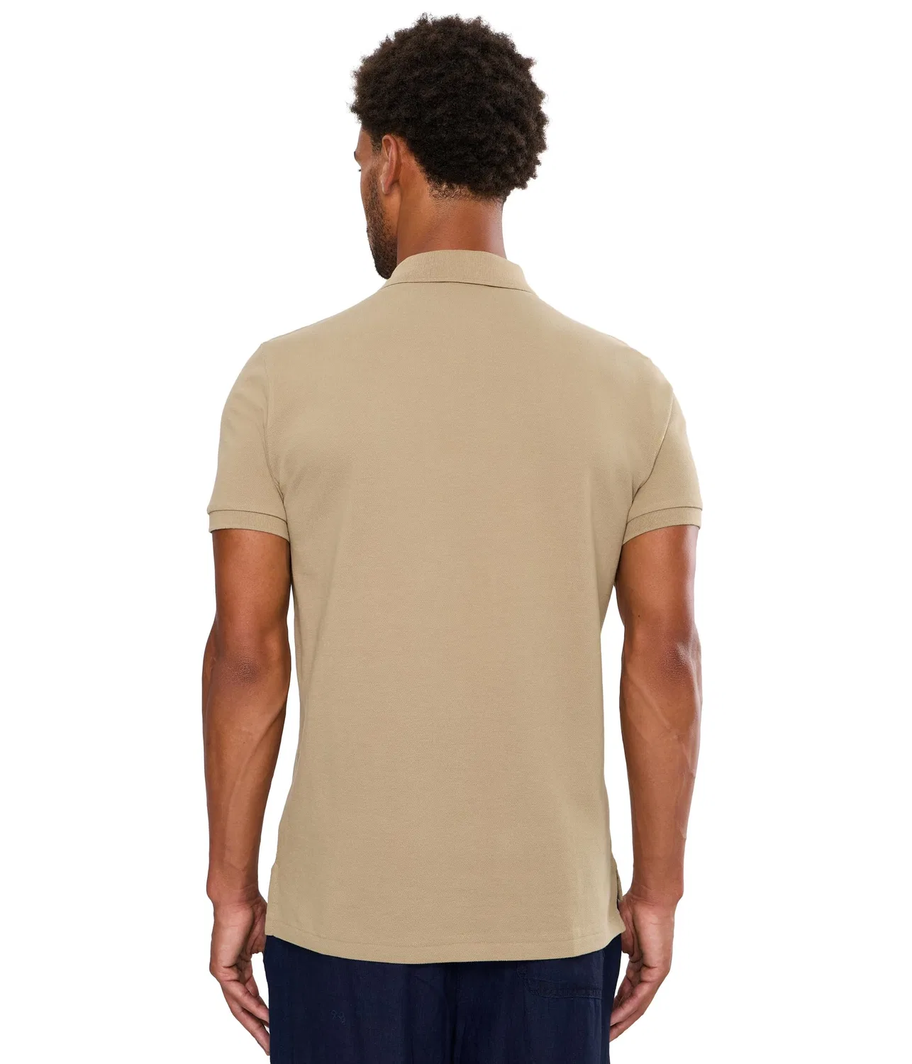 Поло-рубашка Big Pony из сетчатой ткани Polo Ralph Lauren, Surrey Tan/White — фото 4