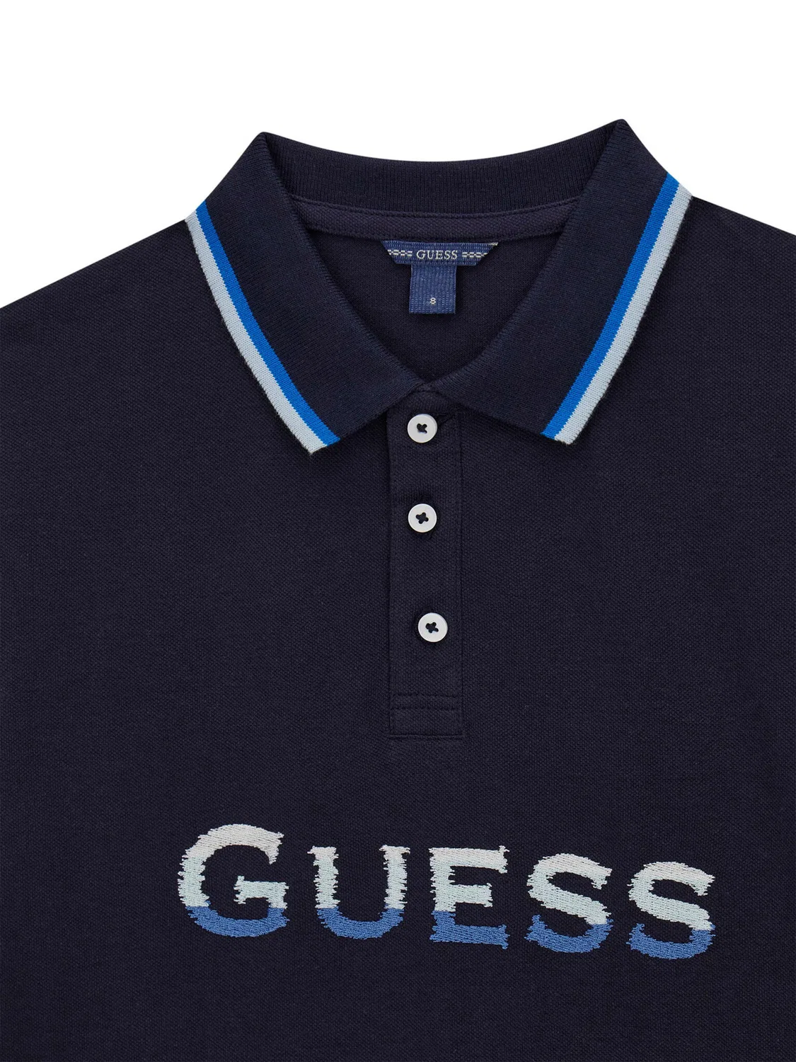 Поло свободного кроя для мальчика Guess, темно-синий — фото 3