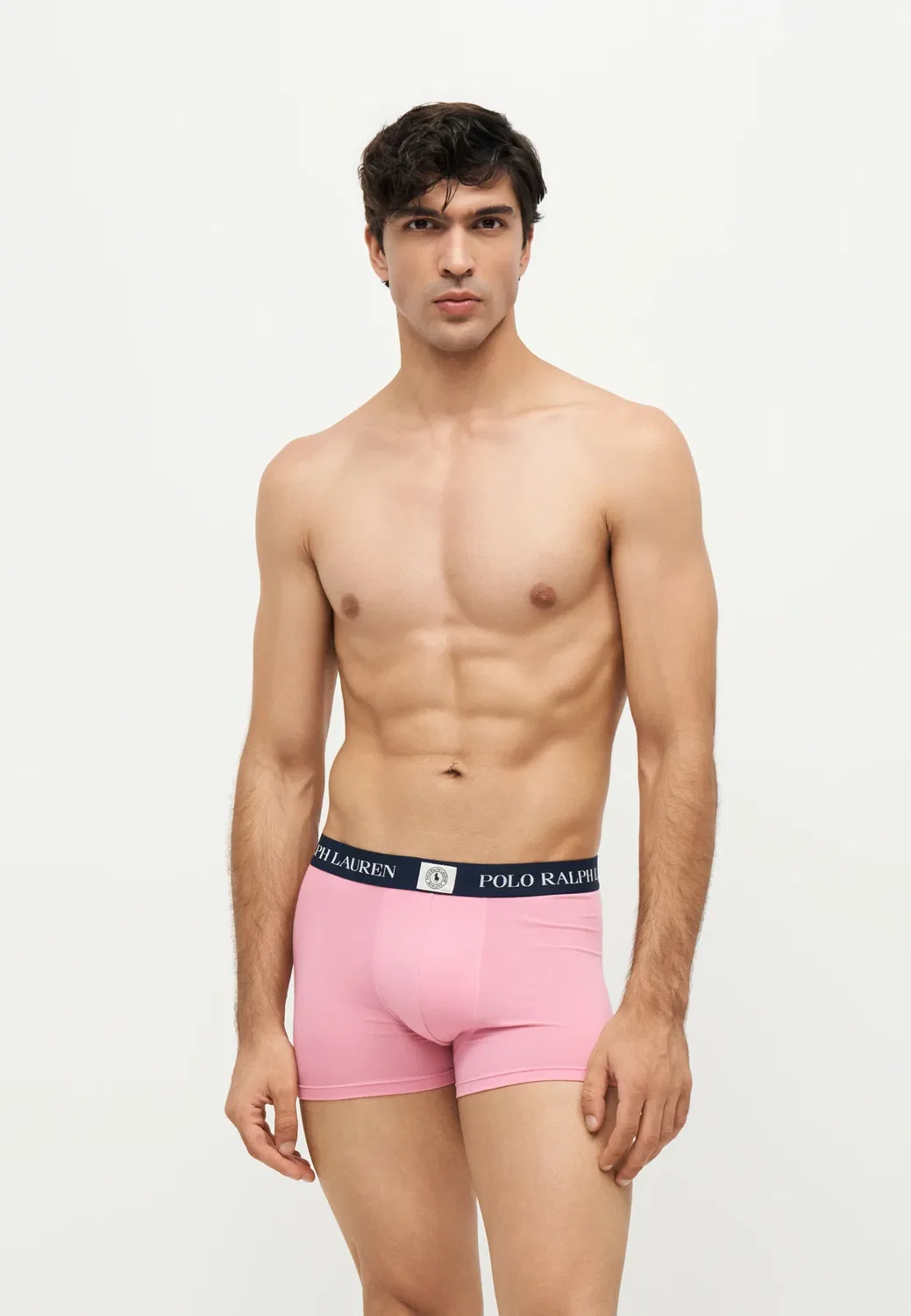 3 шт. - трусы Polo Ralph Lauren, Dark Blue/Pink/Mottled Grey — фото 4