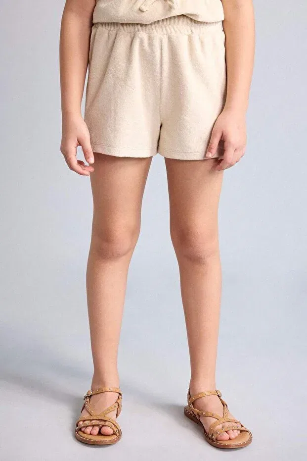 Детские шорты для девочек хлопковые Defacto, Beige