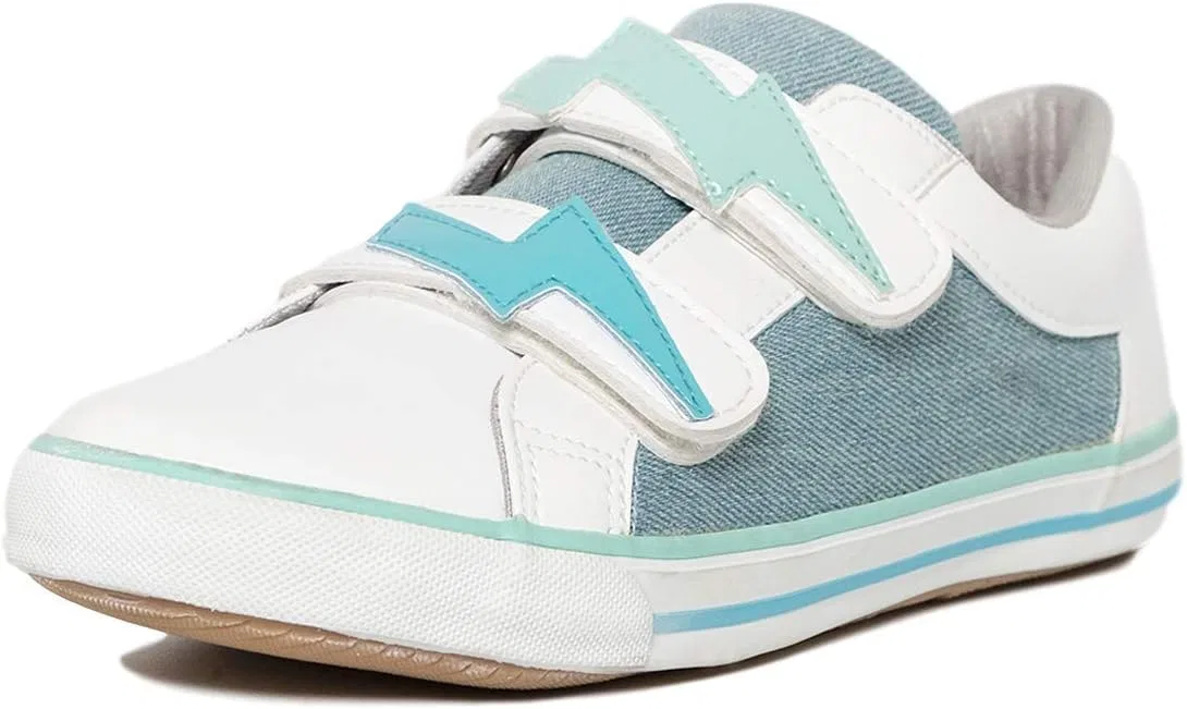 Детские кеды на липучках Easy Day Velcro Denim Sneaker White Kidsologie, White