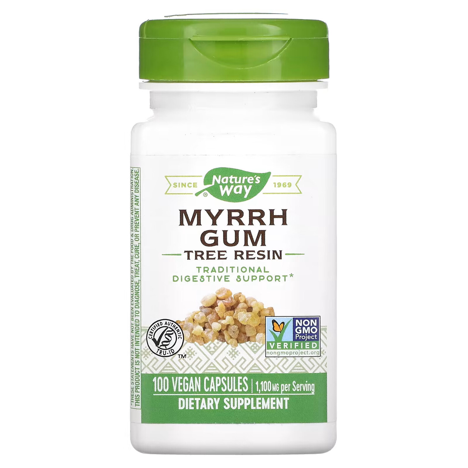 

Nature's Way, Myrrh Gum, смола дерева, 550 мг, 100 веганских капсул