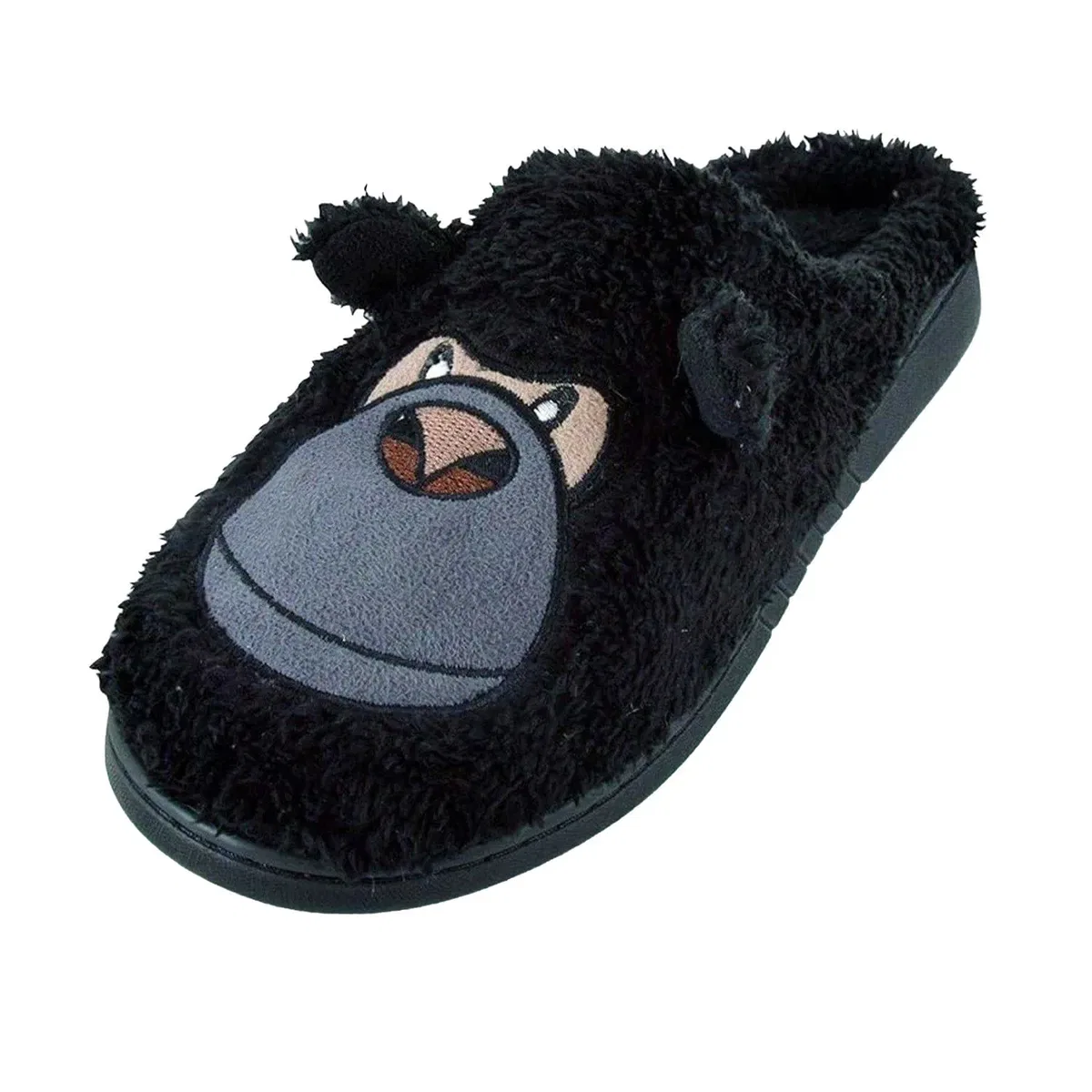 Детские мюли с вышивкой Gorilla Keanu, Black