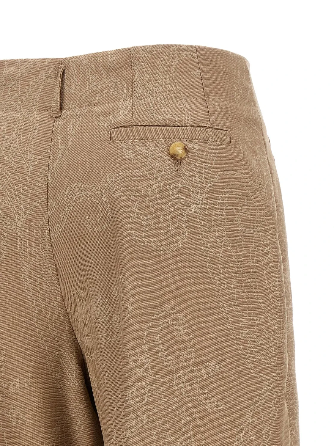 Брюки с жаккардовым узором пейсли ETRO, бежевый — фото 4