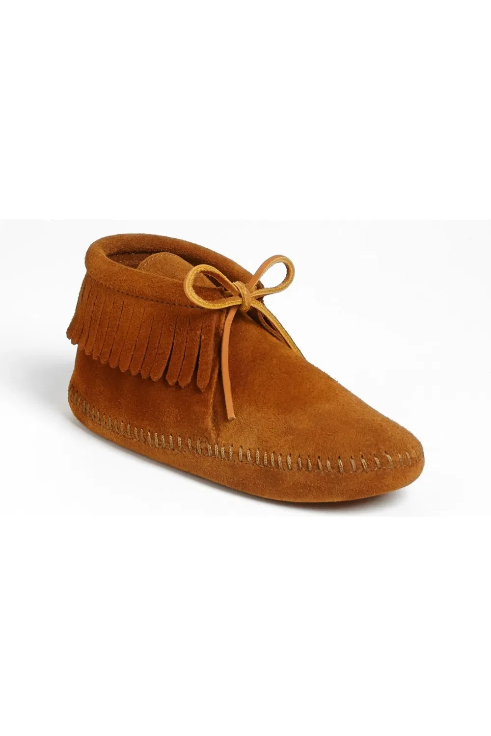 Детские ботинки с бахромой Classic Fringe Minnetonka, коричневый