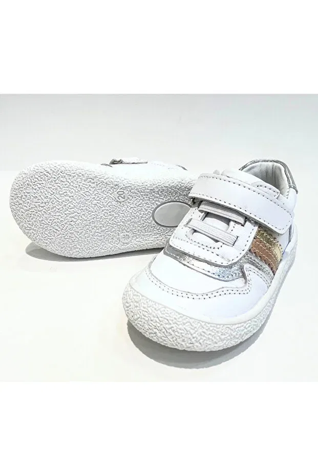 Детские туфли для девочек кожаные Basics Lepi Kids, White — фото 3