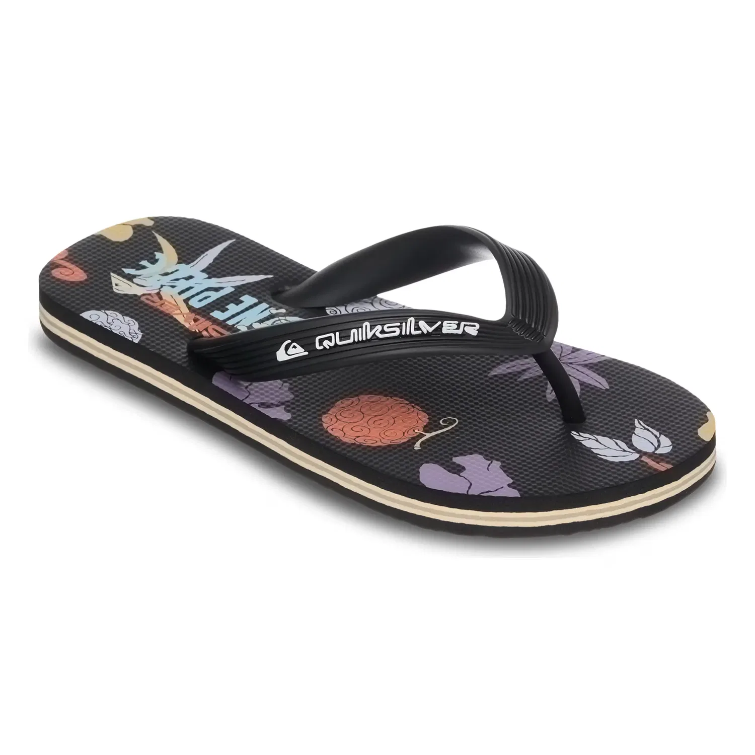 Детское сандалии для мальчиков с резиновой лямкой Molokai Art Quiksilver, Negro