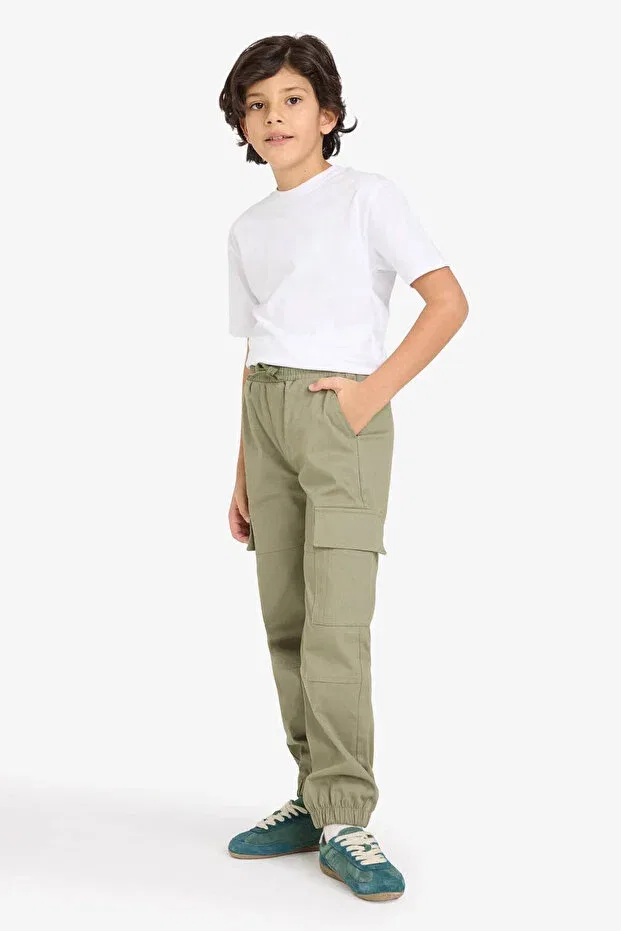 Детские брюки для девочек карго с длинным рукавом Defacto, Khaki